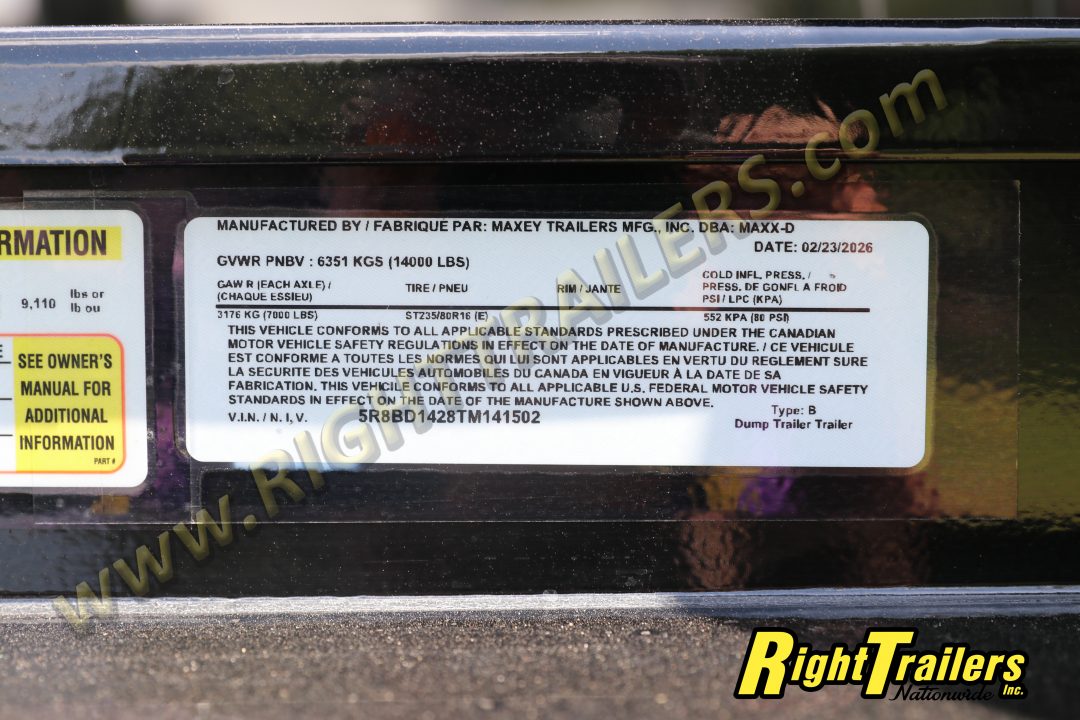 New 2026 7X14 MAXX-D DUMP TRAILER
