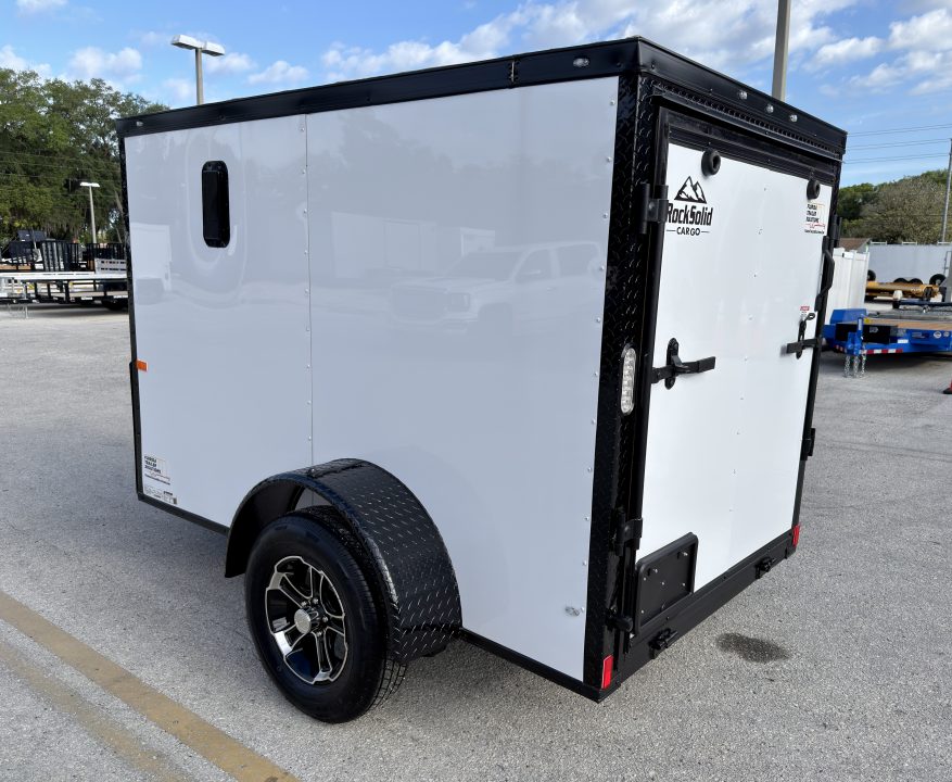 New 2026 Rock Solid Cargo 5x8 Rear Ramp Door Cargo / Enclosed Trailer