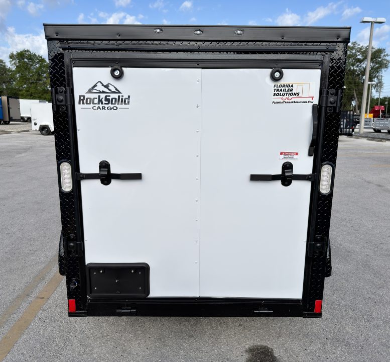 New 2026 Rock Solid Cargo 5x8 Rear Ramp Door Cargo / Enclosed Trailer