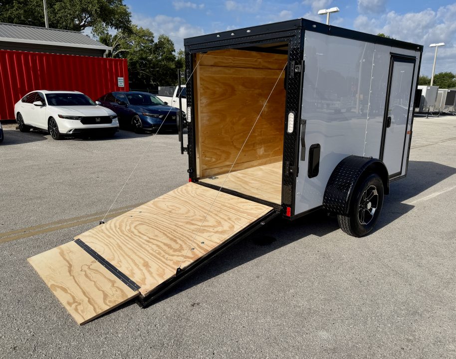 New 2026 Rock Solid Cargo 5x8 Rear Ramp Door Cargo / Enclosed Trailer