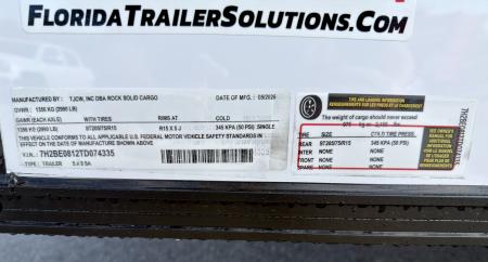 New 2026 Rock Solid Cargo 5x8 Rear Ramp Door Cargo / Enclosed Trailer