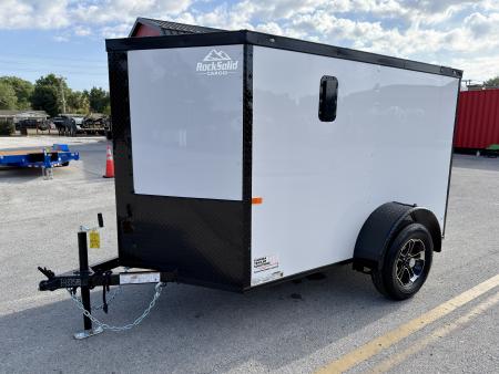 New 2026 Rock Solid Cargo 5x8 Rear Ramp Door Cargo / Enclosed Trailer