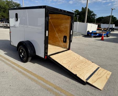 New 2026 Rock Solid Cargo 5x8 Rear Ramp Door Cargo / Enclosed Trailer