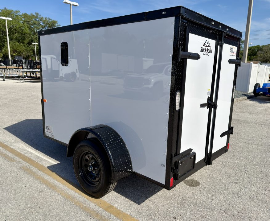 New 2026 Rock Solid Cargo 5x8 Double Rear Door Cargo / Enclosed Trailer
