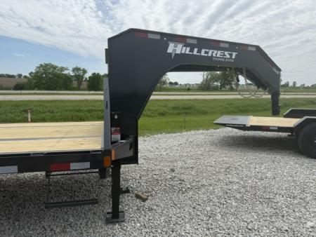 New 2026 Hillcrest Black-Grey 102"x20'+5' 22.9k Gooseneck Deckover Trailer