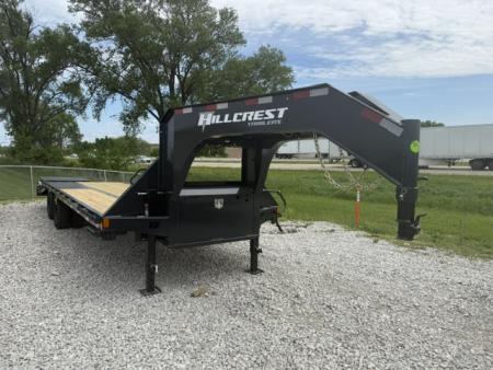 New 2026 Hillcrest Black-Grey 102"x20'+5' 22.9k Gooseneck Deckover Trailer