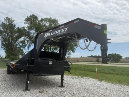 New 2026 Hillcrest Black-Grey 102"x20'+5' 22.9k Gooseneck Deckover Trailer