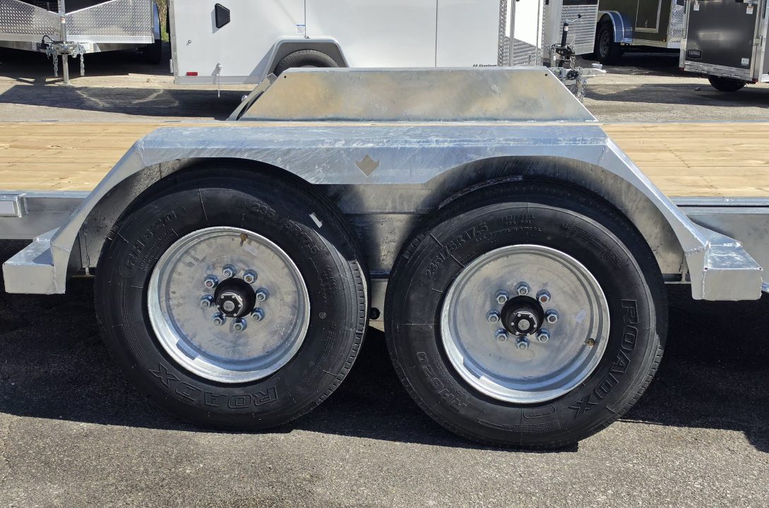 New 82 X 20 GALVANIZED HYDRAULIC TILT W/HYDRAULIC JACK 8 K AXLES DUAL RAMS TRIUMPH 2026