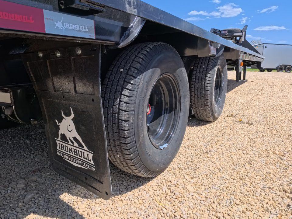 New 2026 Iron Bull 102 x 32 FLG Gooseneck Deckover, 5' Self Cleaning Dove Tail w/Rampage Ramps, 10K Axles -23,900 lb. GVWR, ST235/80R 16 LRE 10 ply tires with Spare