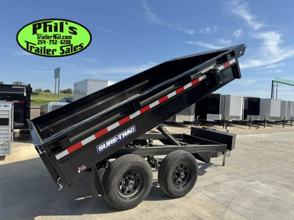 New FACTORY CLOSE OUT ONLY 1 AT THIS PRICE! 2025 Sure-Trac 6X10 DECKOVER DUMP TRAILER Dump Trailer