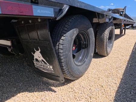 New 2026 Iron Bull 102 x 32 FLG Gooseneck Deckover, 5' Self Cleaning Dove Tail w/Rampage Ramps, 10K Axles -23,900 lb. GVWR, ST235/80R 16 LRE 10 ply tires with Spare