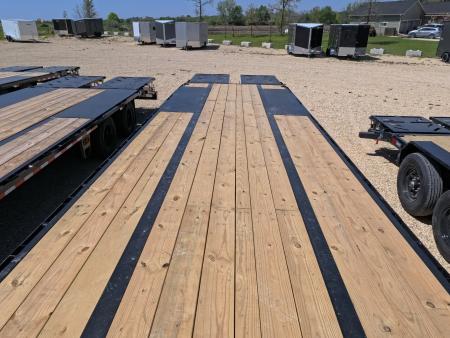 New 2026 Iron Bull 102 x 32 FLG Gooseneck Deckover, 5' Self Cleaning Dove Tail w/Rampage Ramps, 10K Axles -23,900 lb. GVWR, ST235/80R 16 LRE 10 ply tires with Spare
