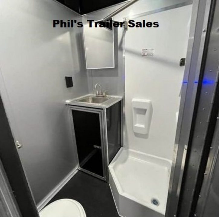 New 2026 Haulmark NEW 85X34 EDGE ENCLOSED RACE TRAILER BATHROOM CAR HAULER Restroom / Shower Trailer
