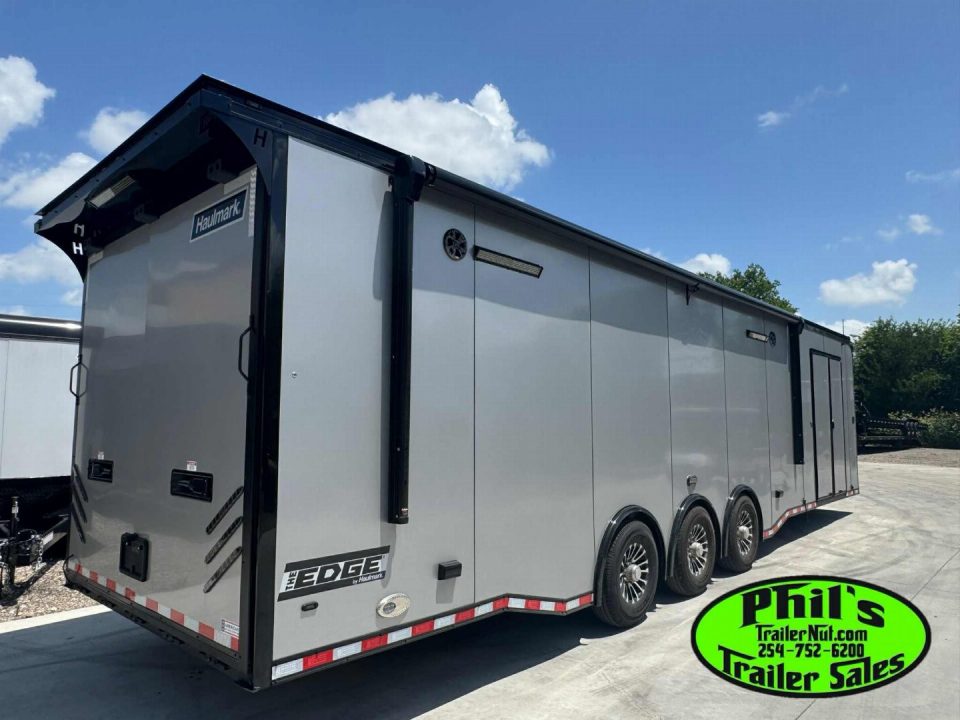 New 2026 Haulmark NEW 85X34 EDGE ENCLOSED RACE TRAILER BATHROOM CAR HAULER Restroom / Shower Trailer