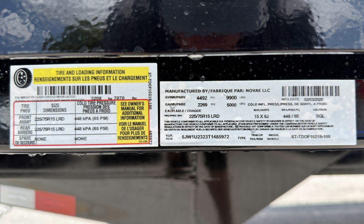 New 2026 Sure-Trac 8.5x18 LP Flatbed 10K Deckover Trailer