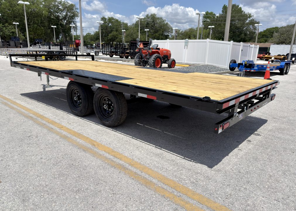 New 2026 Sure-Trac 8.5x18 LP Flatbed 10K Deckover Trailer