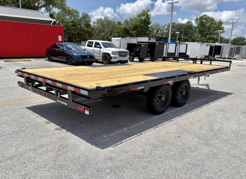 New 2026 Sure-Trac 8.5x18 LP Flatbed 10K Deckover Trailer
