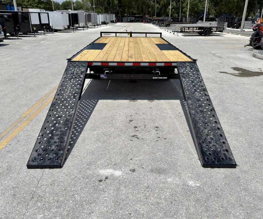 New 2026 Sure-Trac 8.5x18 LP Flatbed 10K Deckover Trailer