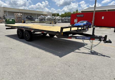 New 2026 Sure-Trac 8.5x18 LP Flatbed 10K Deckover Trailer