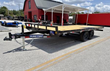 New 2026 Sure-Trac 8.5x18 LP Flatbed 10K Deckover Trailer