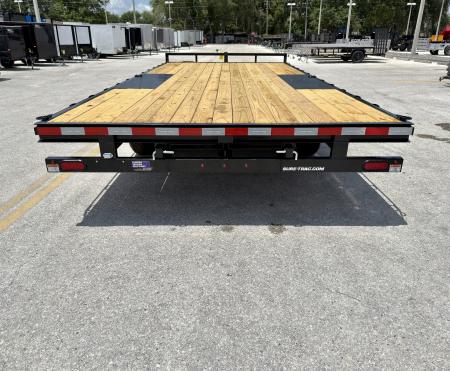 New 2026 Sure-Trac 8.5x18 LP Flatbed 10K Deckover Trailer