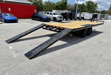 New 2026 Sure-Trac 8.5x18 LP Flatbed 10K Deckover Trailer