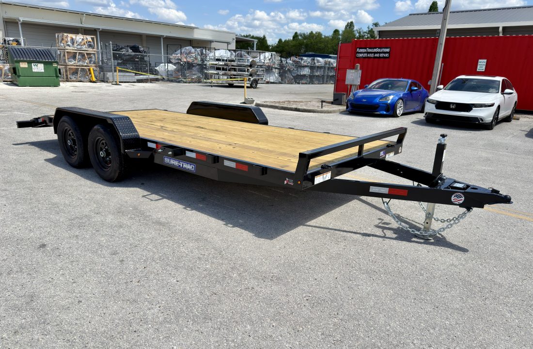 New 2026 Sure-Trac 7x18 (16+2) Wood Deck 10K Car Hauler