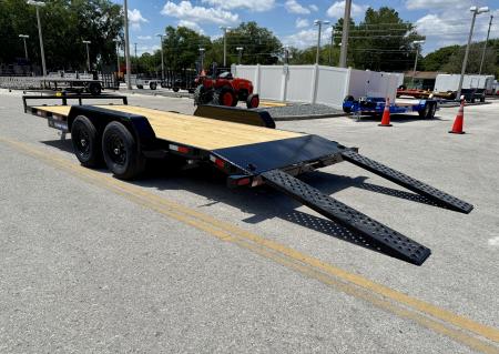 New 2026 Sure-Trac 7x18 (16+2) Wood Deck 10K Car Hauler