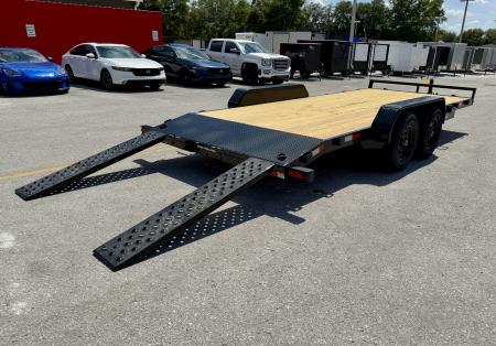 New 2026 Sure-Trac 7x18 (16+2) Wood Deck 10K Car Hauler