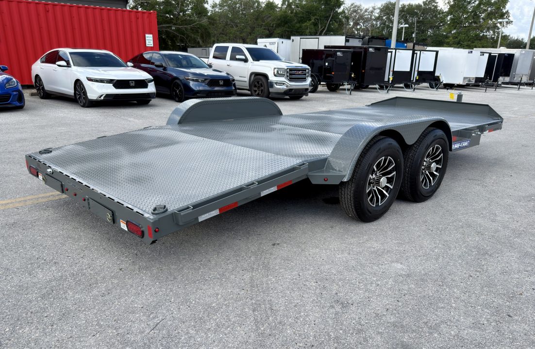 New 2026 Sure-Trac 7x18 (14+4) 10K Steel Deck Car Hauler