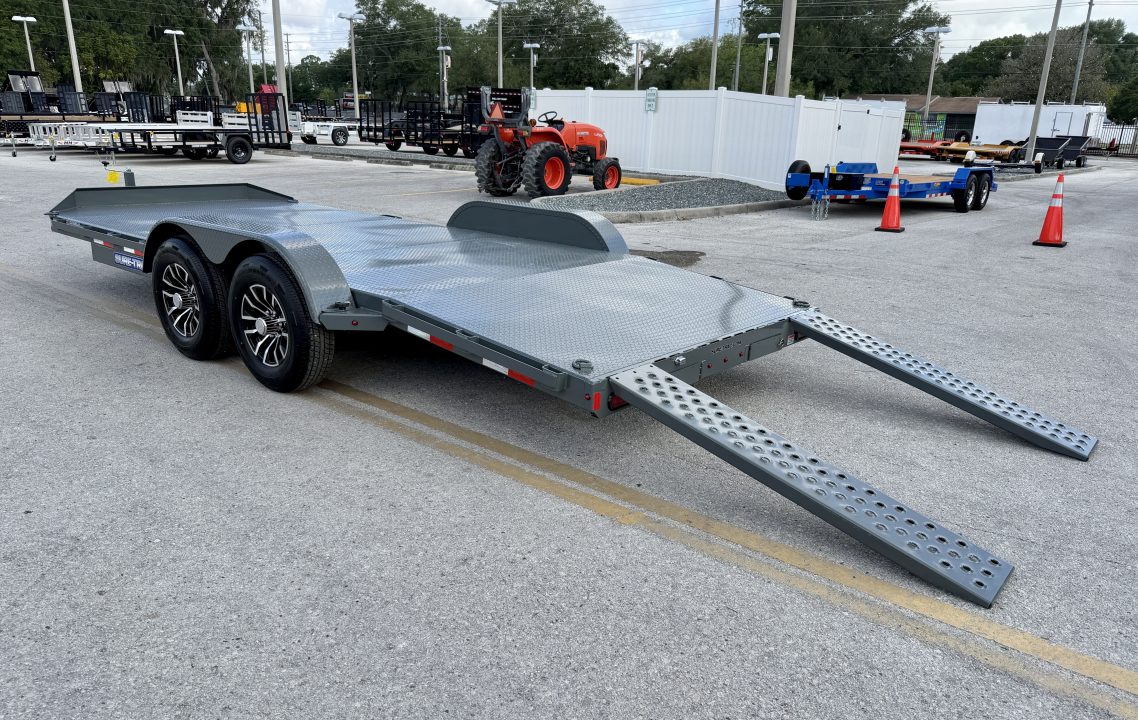 New 2026 Sure-Trac 7x18 (14+4) 10K Steel Deck Car Hauler