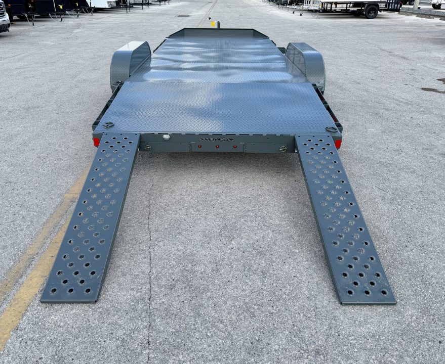 New 2026 Sure-Trac 7x18 (14+4) 10K Steel Deck Car Hauler