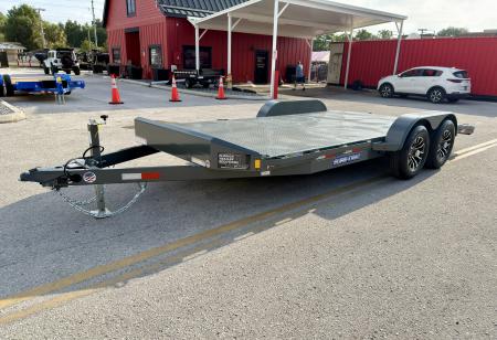 New 2026 Sure-Trac 7x18 (14+4) 10K Steel Deck Car Hauler