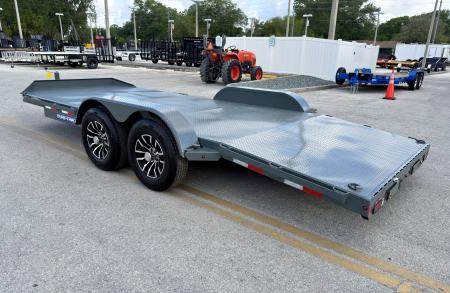New 2026 Sure-Trac 7x18 (14+4) 10K Steel Deck Car Hauler