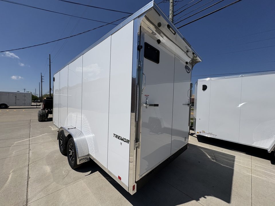 New 2026 Impact Trailers 7'X18' TREMOR FLAT TOP SLOPED V NOSE Cargo / Enclosed Trailer