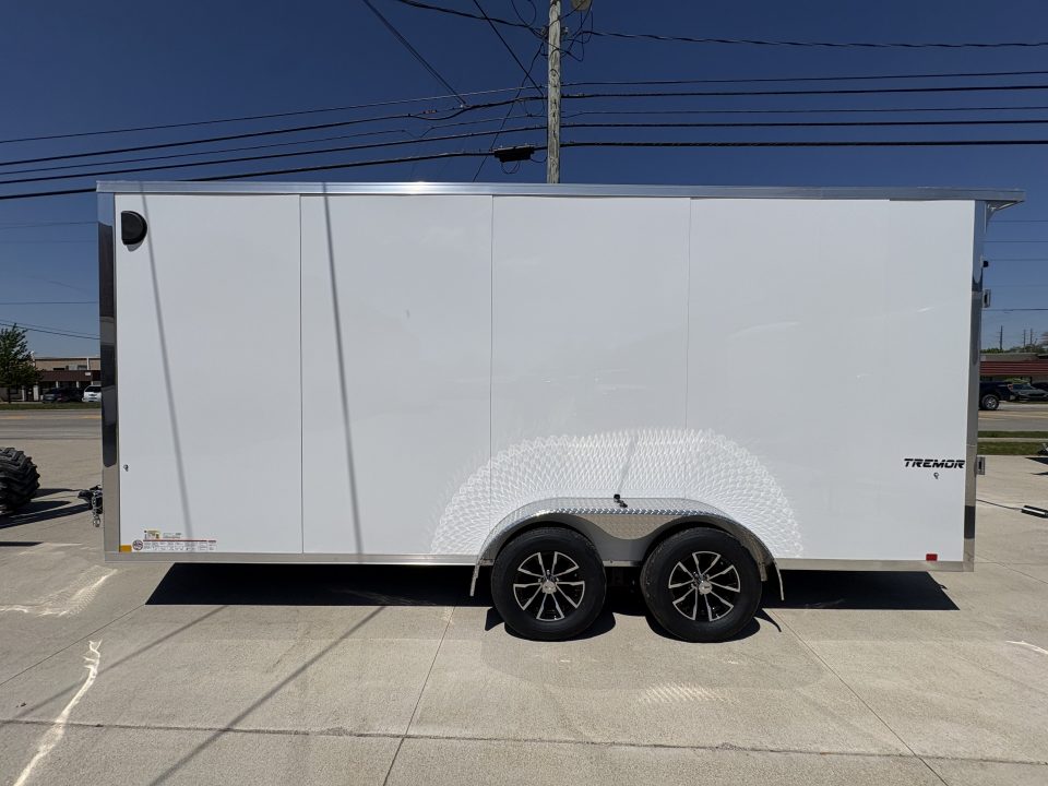 New 2026 Impact Trailers 7'X18' TREMOR FLAT TOP SLOPED V NOSE Cargo / Enclosed Trailer