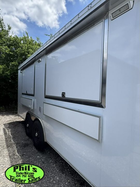 New 2026 8.5X20 Concession TRAILER VENT-A-HOOD, GRIDDLE, FRYERS & MORE!