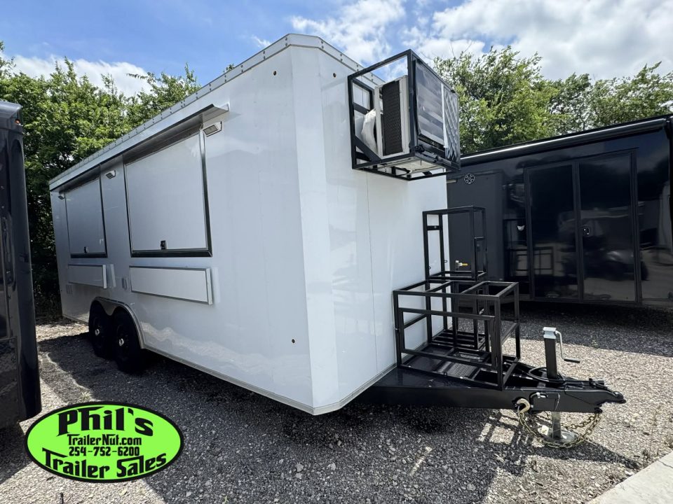 New 2026 8.5X20 Concession TRAILER VENT-A-HOOD, GRIDDLE, FRYERS & MORE!