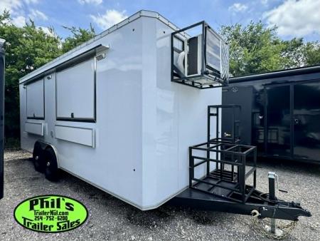 New 2026 8.5X20 Concession TRAILER VENT-A-HOOD, GRIDDLE, FRYERS & MORE!