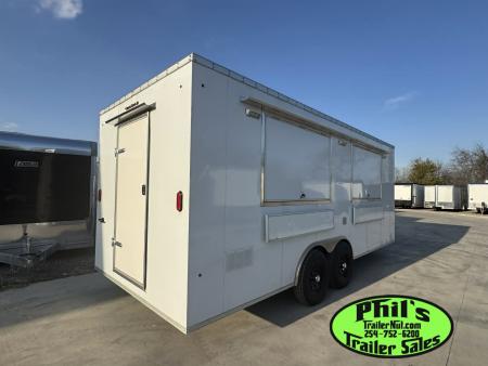 New 2026 8.5X20 Concession TRAILER VENT-A-HOOD, GRIDDLE, FRYERS & MORE!