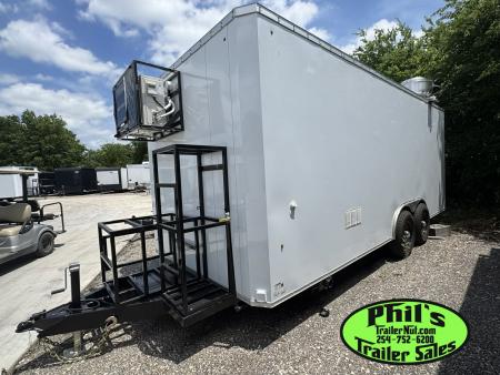 New 2026 8.5X20 Concession TRAILER VENT-A-HOOD, GRIDDLE, FRYERS & MORE!
