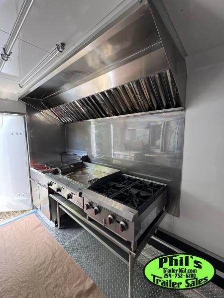 New 2026 8.5X20 Concession TRAILER VENT-A-HOOD, GRIDDLE, FRYERS & MORE!