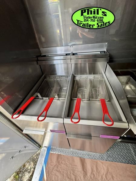 New 2026 8.5X20 Concession TRAILER VENT-A-HOOD, GRIDDLE, FRYERS & MORE!