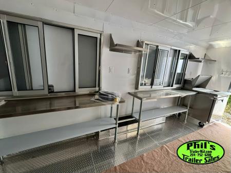 New 2026 8.5X20 Concession TRAILER VENT-A-HOOD, GRIDDLE, FRYERS & MORE!