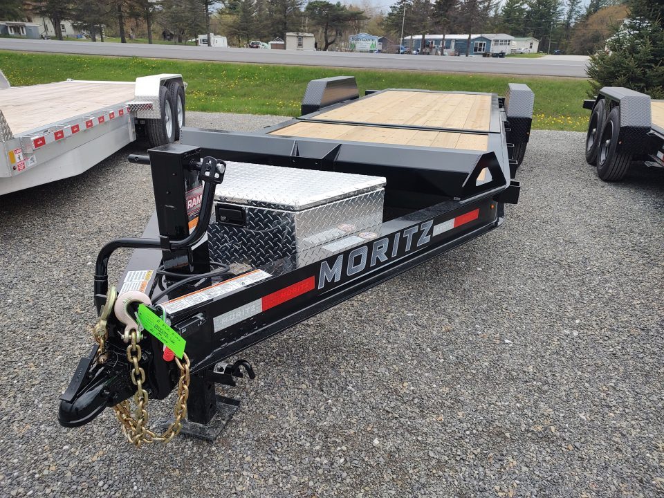 New 2026 Moritz International 7'X22' HD 14K Gravity Tilt-bed Equipment Trailer
