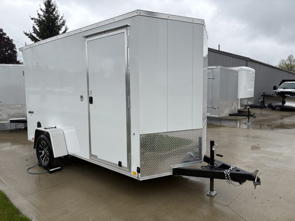 New 2026 Impact Trailers 6X12 QUAKE RAMP DOOR WHITE Cargo / Enclosed Trailer