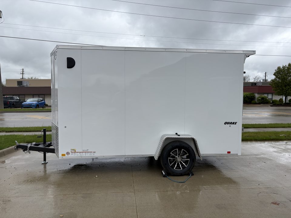 New 2026 Impact Trailers 6X12 QUAKE RAMP DOOR WHITE Cargo / Enclosed Trailer