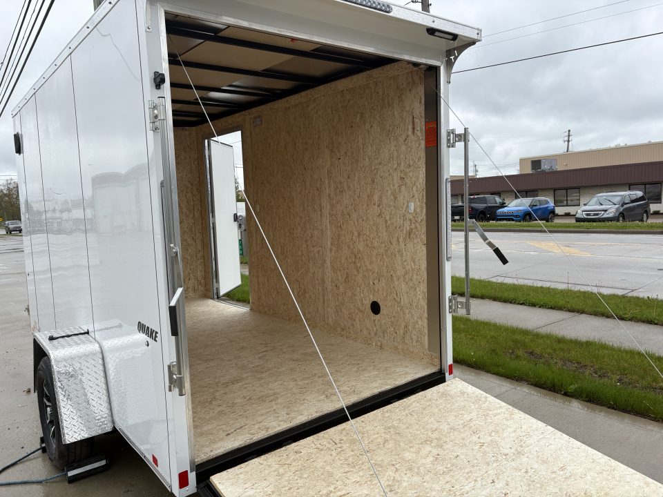 New 2026 Impact Trailers 6X12 QUAKE RAMP DOOR WHITE Cargo / Enclosed Trailer