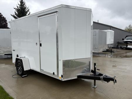 New 2026 Impact Trailers 6X12 QUAKE RAMP DOOR WHITE Cargo / Enclosed Trailer