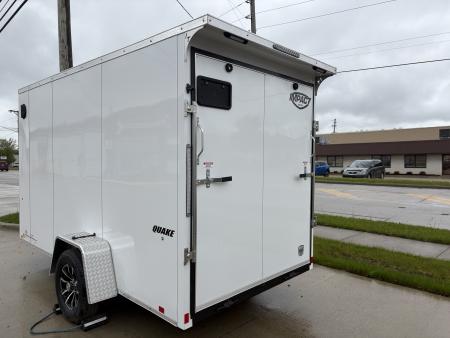 New 2026 Impact Trailers 6X12 QUAKE RAMP DOOR WHITE Cargo / Enclosed Trailer
